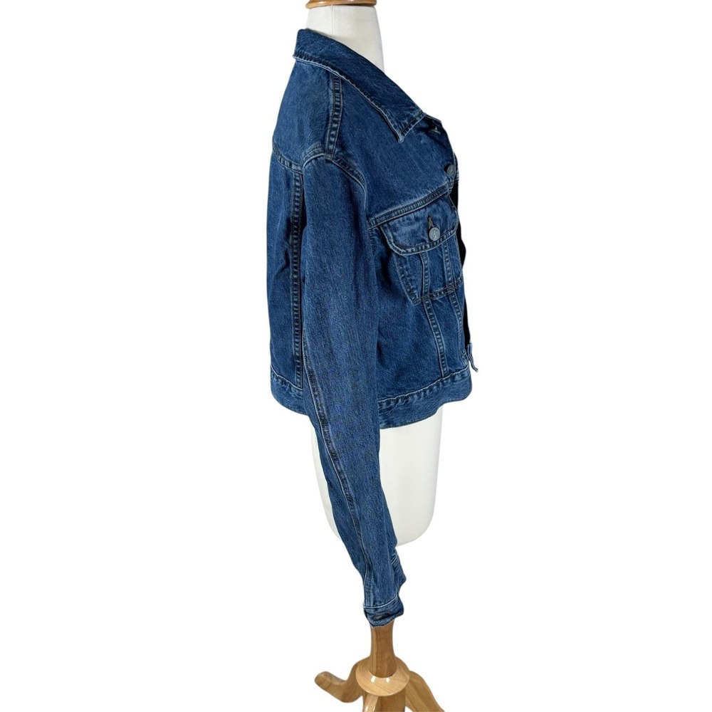 Vtg Jean Jacket Cropped Calvin Klein Denim 90s Y2K Rory Lorelai Gilmore Girls - Picture 5 of 13